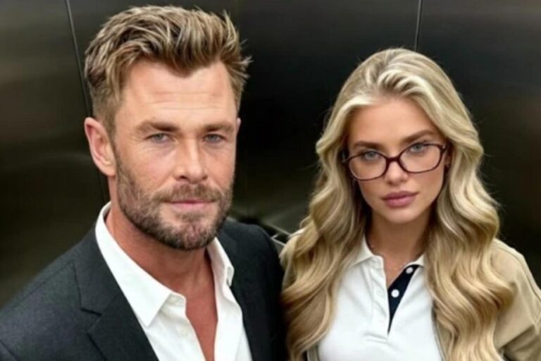 Liam Hemsworth insieme ad una fan in ascensore