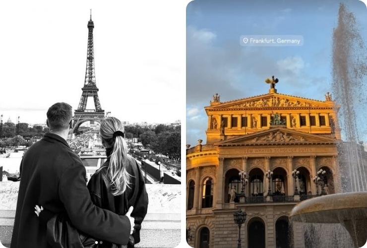 Bastian e Ilary davanti a Tour Eiffel, Francoforte