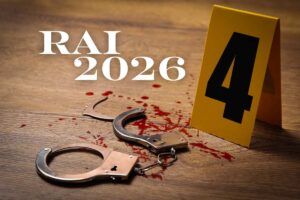 Scena del crimine e scritta Rai 2026