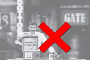 Stefano De Martino ad Affari Tuoi, croce rossa